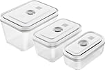 Zwilling Vacuum Box Set S/M/L / 3-Piece Glass White Fresh & Save