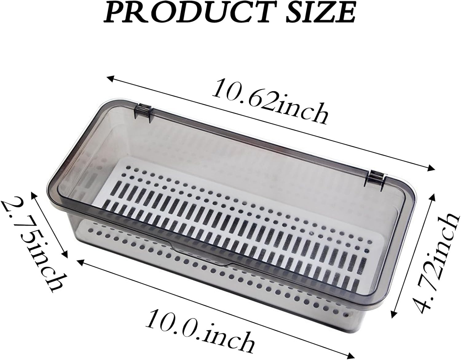 4PCS Flatware Tray with Lid and Drainer, Tableware Utensil and Cutlery Drawer Organizer with Lid Covered Silverware Tray to Keeps Your Cutlery Organized and Protected