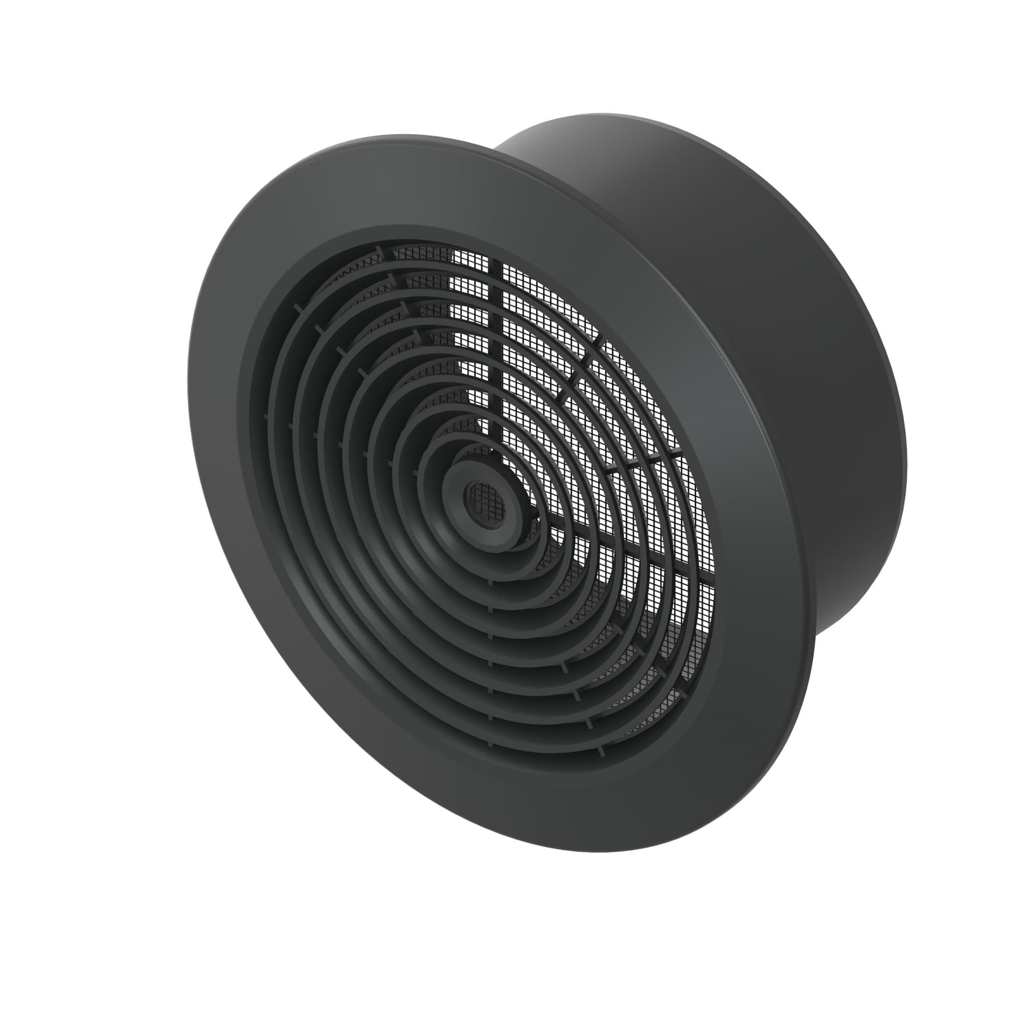 Awenta Round Black Vent Covers for Home Ceiling, 6" Inch/150 mm, Plastic Exhaust Fan Air Grille Cover, Louvered Vent