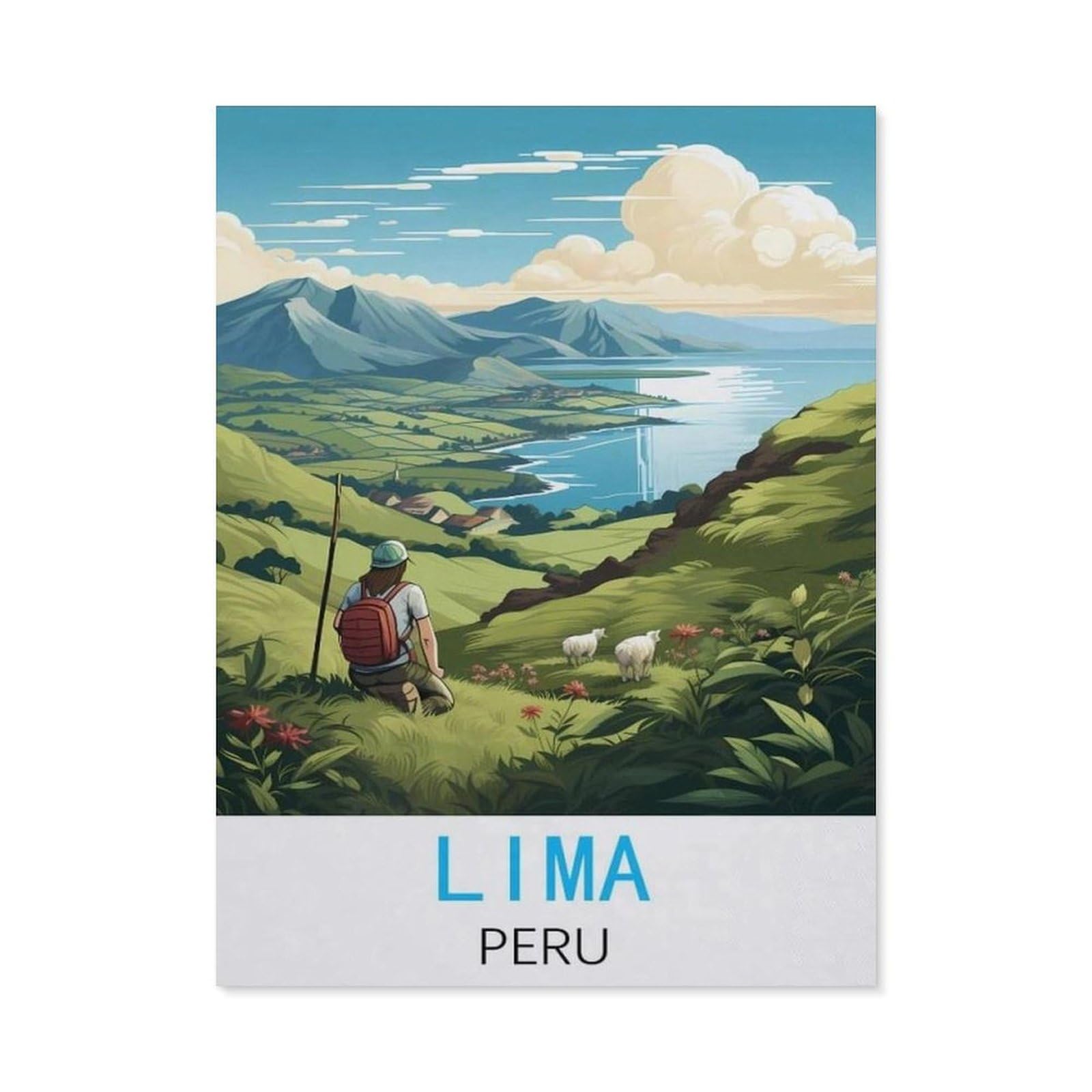 BEAYODKP DIY Diamond Painting，Lima Peru（40x50cm）