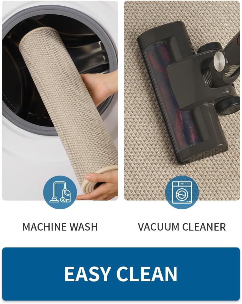 MontVoo Kitchen Rugs and Mats Non Skid Washable, Absorbent Runner Rugs for Kitchen, Front of Sink, Kitchen Mats for Floor (LightBeige, 20"x32")