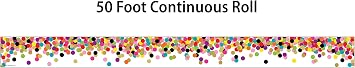 Teacher Created Resources Confetti Straight Rolled Border Trim - 50ft - Decorate Bulletin Boards, Walls, Desks, Windows, Doors, Lockers, Schools, Classrooms, Homeschool & Offices