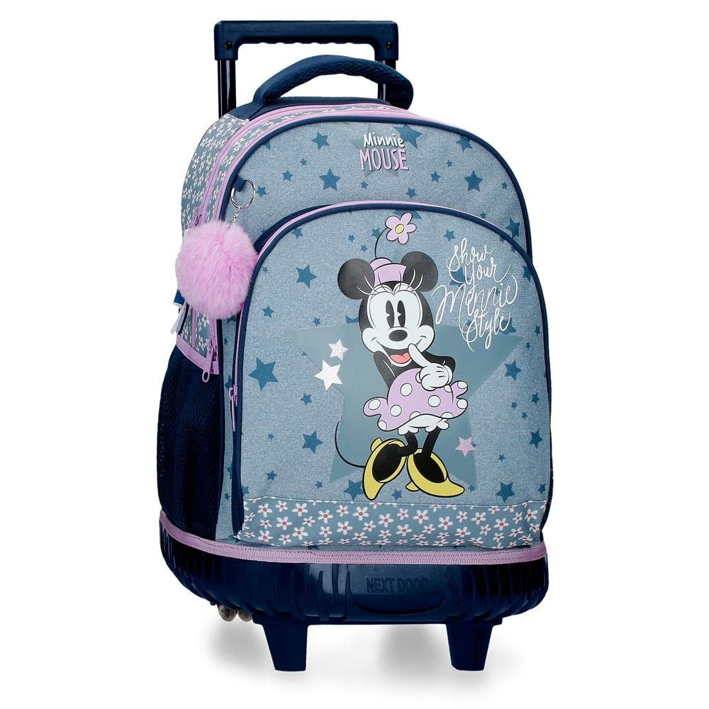 Disney Minnie Style Mochila Compact 2 Ruedas Azul 32x43x21 cms Poliéster 28,9L