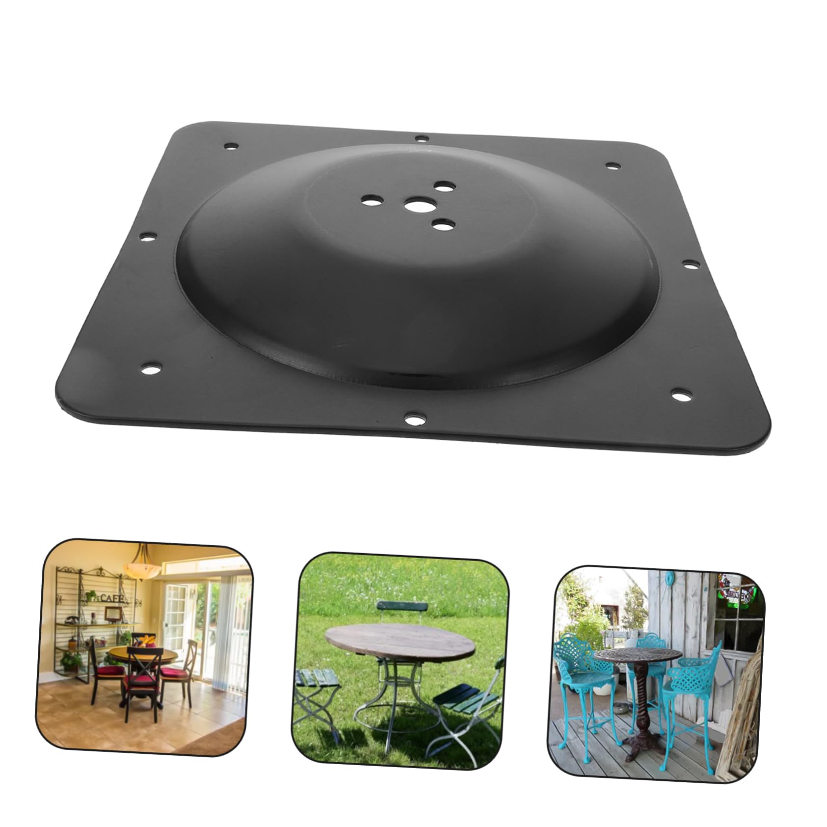 Cabilock Table Leg Connectors Leg Gasket Bevel Plate Easy-to-Install Black Iron Furniture Repair 240x240x3mm Table Connectors