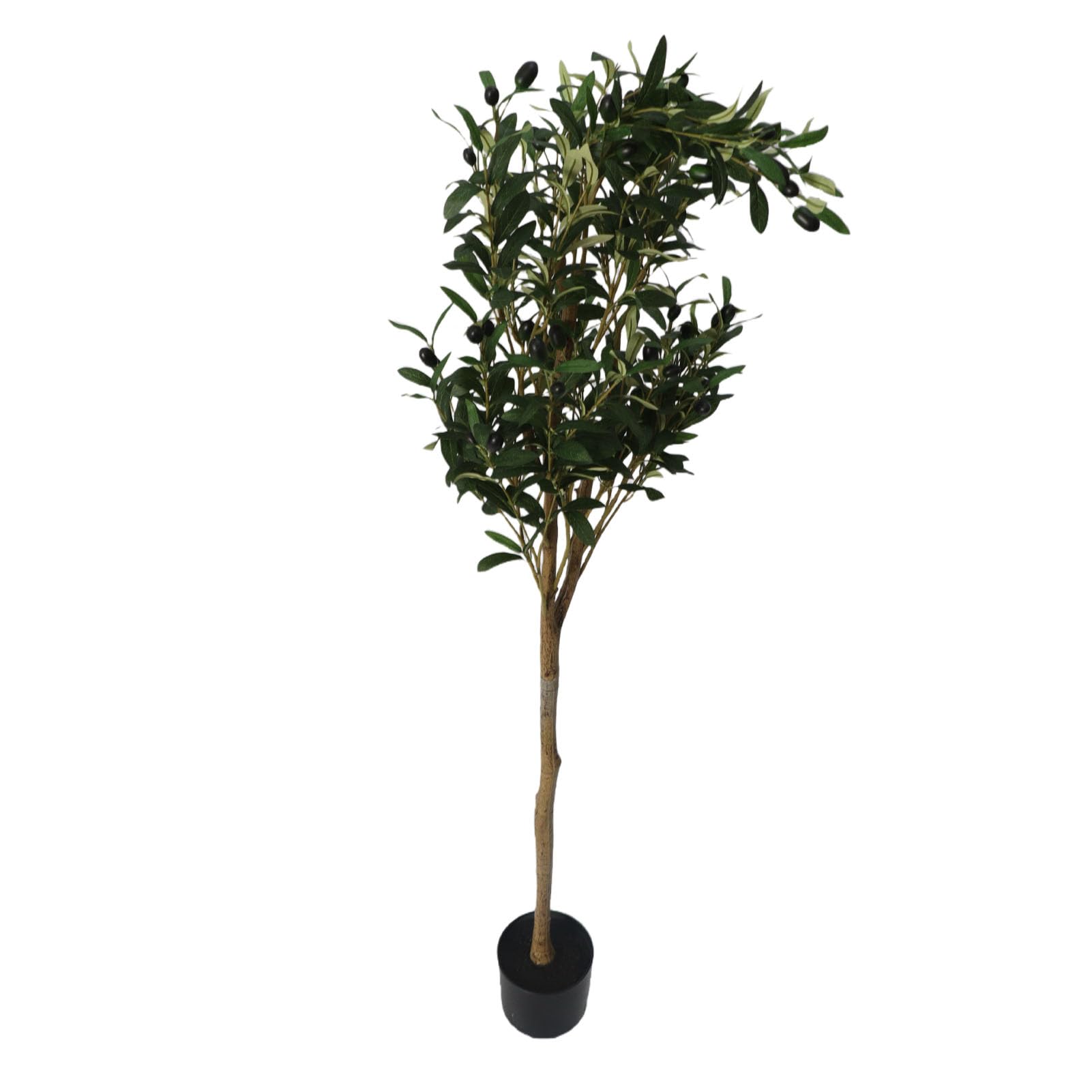 banapoy Olivier Artificiel de 1,5 M de Haut, Fausse Plante en Pot (180 cm)