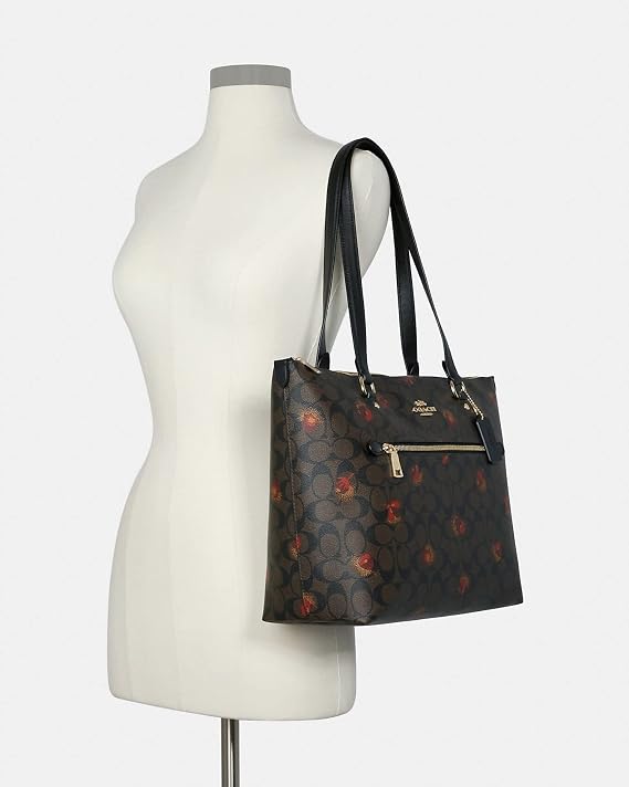 Coach Women's Gallery Tote, Gold Brown Black Multi, S