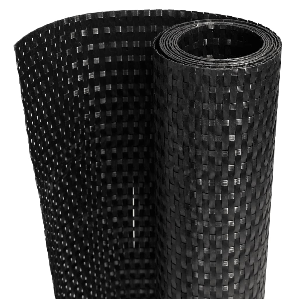Paravent de Balcon Noir 600x80 cm résine tressée,Quincaillerie,Clôtures & barrières,Panneaux de clôture,3.95 kg-156304