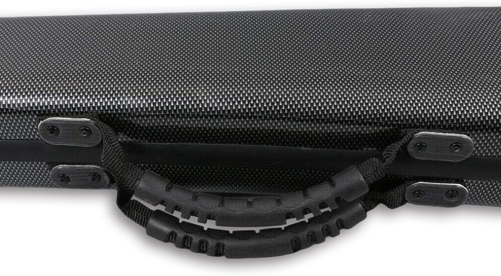 Vetimobato Carbon Fiber Upright Double Bass Bow Case Fits All Standard 3/4 & 4/4 Size Bass Bows – Lightweight Hard Shell String Bass Bow Case with Removable Shoulder Strap (Black)