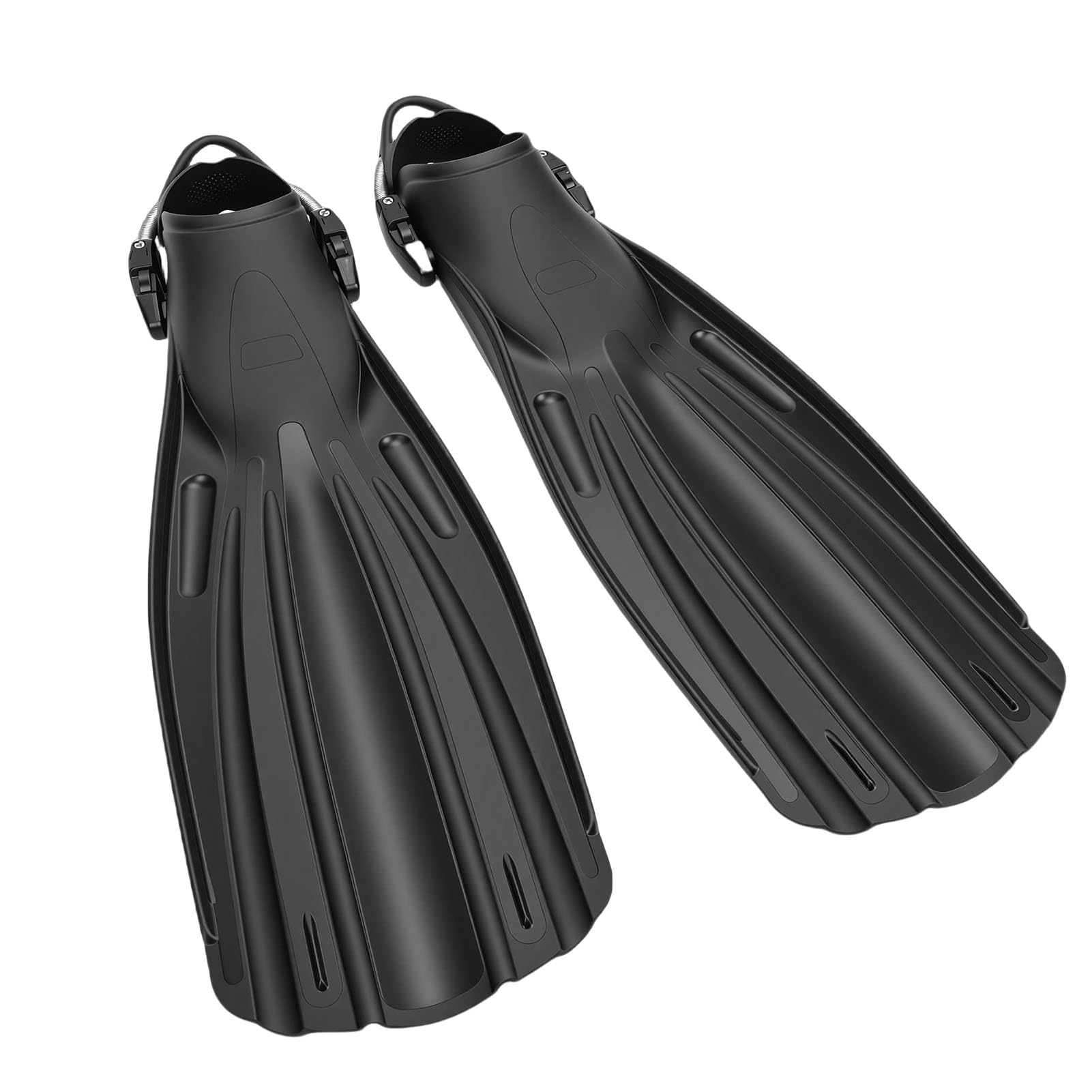 POENVFPO Pinne da snorkeling regolabili, pinne da nuoto in materiale TPR con cinghie a sgancio rapido, per adulti, uomini, donne, viaggi