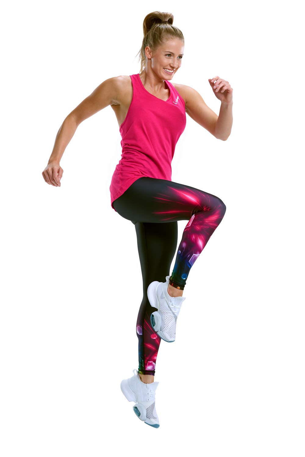 WINSHAPE Functional Power Shape Tights High Waist Hwl102, Cosmic, Slim Style - Leggings - Collant Fonctionnel Power Shape HWL102, Cosmique, Coupe Slim - Femme