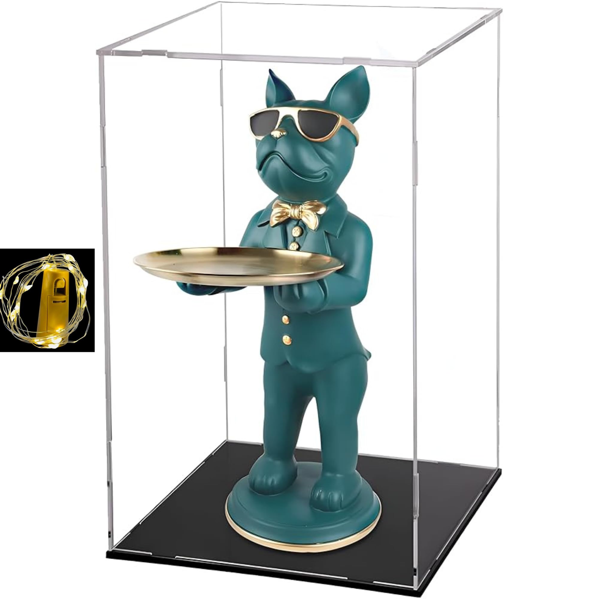 RAPAL Acrylic Case for Display, (6X6X8) inch SELF Assemble Clear Acrylic Display Box with Black Base, Dustproof Display Case with Lid for Collectibles, Trophy and Toys-image-34