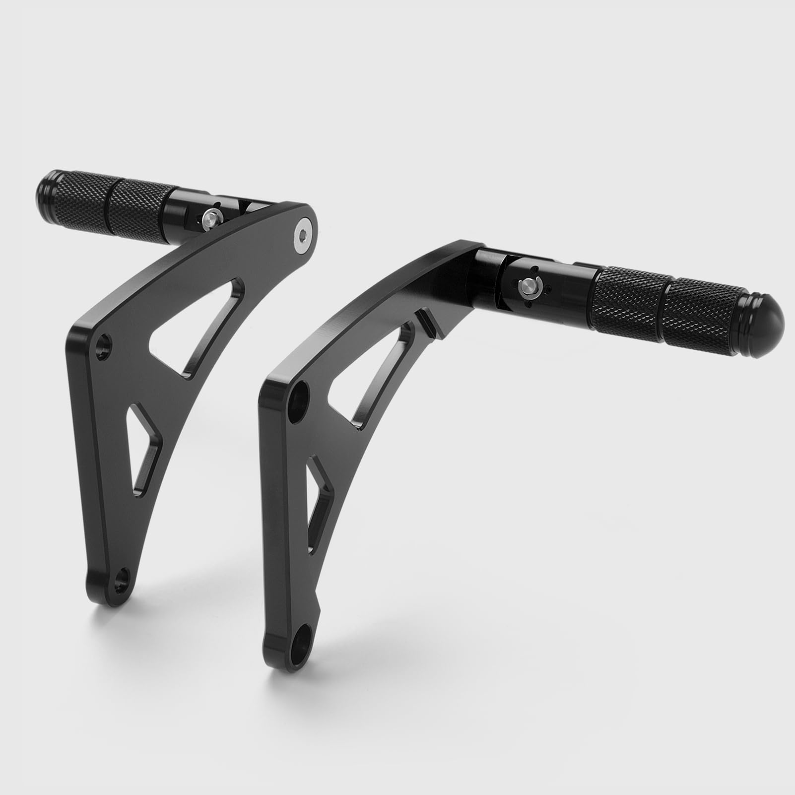 WOOGA Extensiones de clavija de pie trasero de pasajero estriberas extendidas Pedal Reposapiés plegable para Ho&nda Monkey 125 / Z125 Z 125 Accesorios 2018-2025 (JB02/JB03) (Estilo A - Negro)