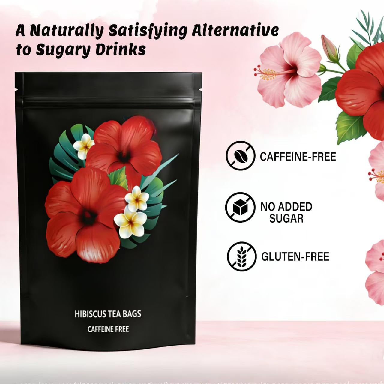 Sachets de thé d'hibiscus naturel bio
