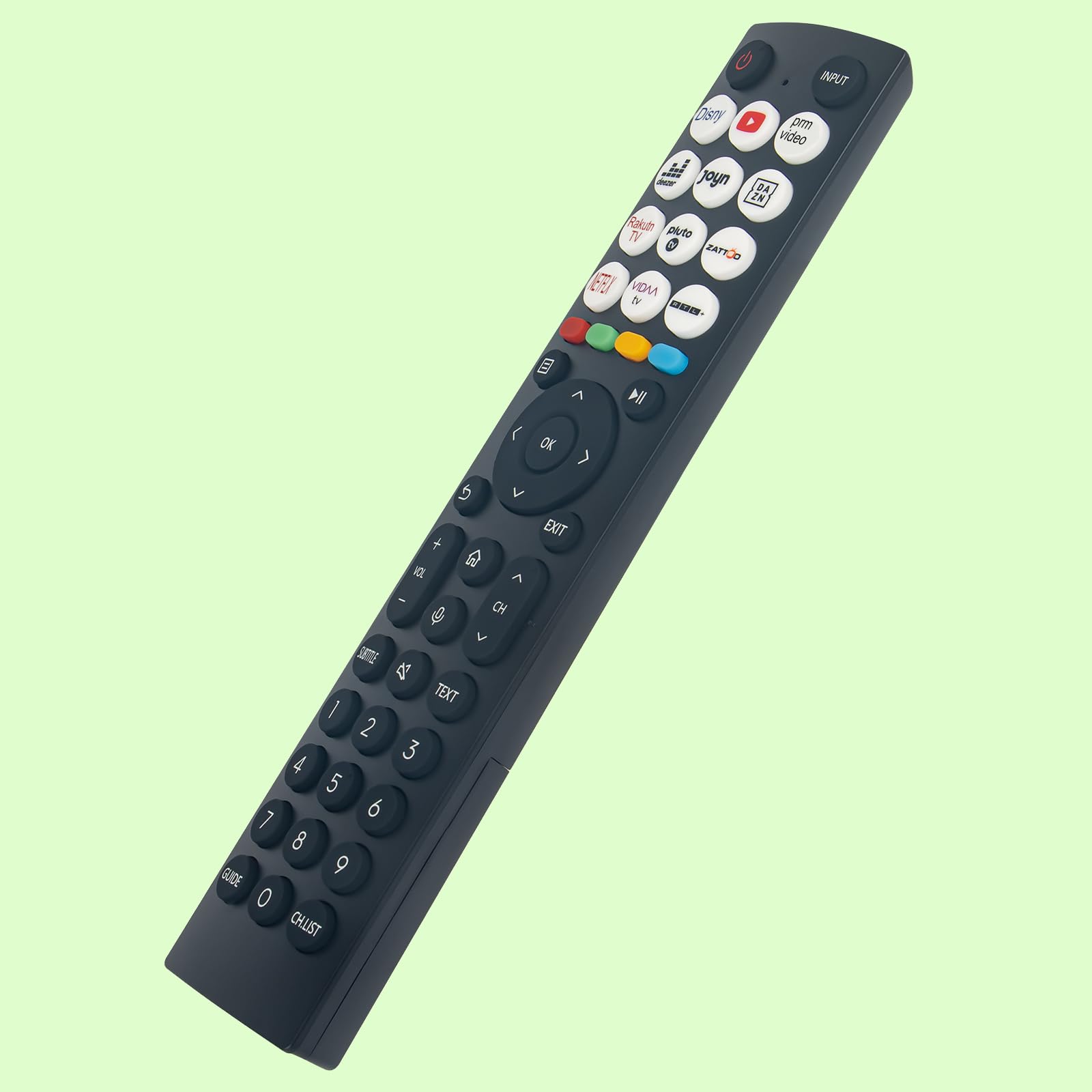 EN2N36H Télécommande remplacée Convient pour Hisense VIDAA Smart TV 43A7KQ 43A6K 65U6KQ 43A6KTUK 43E78KQTUK 50E78KQTUK 55A6KTUK 55A7KQTUK 50A6KTUK 50A7KQTUK Ohne Sprachfunktion