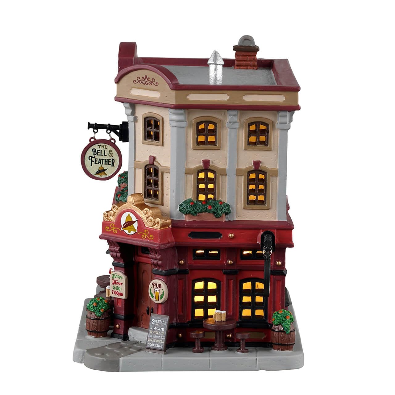 Lemax 35048 Caddington Village Lighted Building: The Bell & Feather