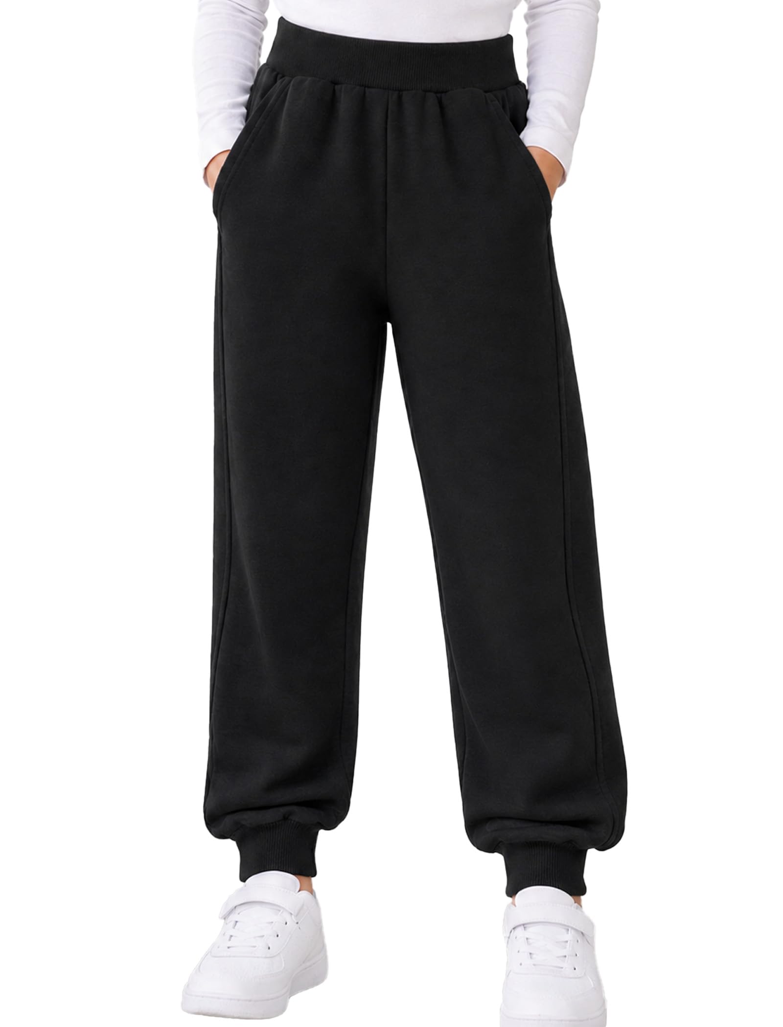 JiAmy Jogginghosen für Mädchen Baumwolle Herbst Freizeithose Größe 120-160