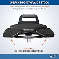 Vista 3 de Standing Desk Stool – Ergonomic 360° Swivel Chair with Adjustable Height (19.6–29.8 in) for Comfortable Sitting or Leaning