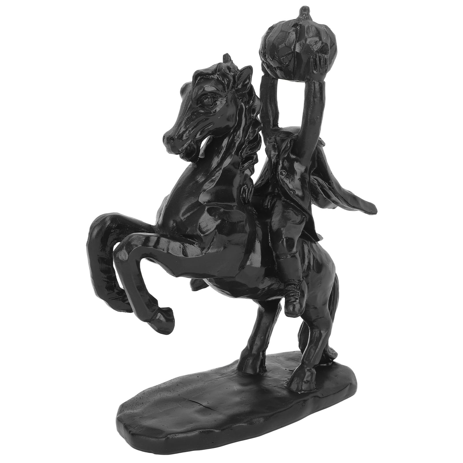 Muiltvoe Headless Horseman Figure, Halloween Decor Horror Naments Headless Horseman Horror Ornament Headless Horseman Statue Holding a Pumpkin
