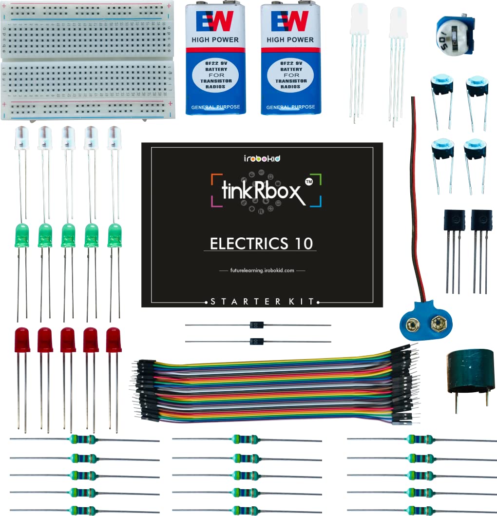 tinkRbox Electrics Innovative Educational Learning Kit with 10+ DIY Projects and Video Tutorials for 6+ Years Boys and Girls (B09MJ5H16M) Amazon Price History, Amazon Price Tracker