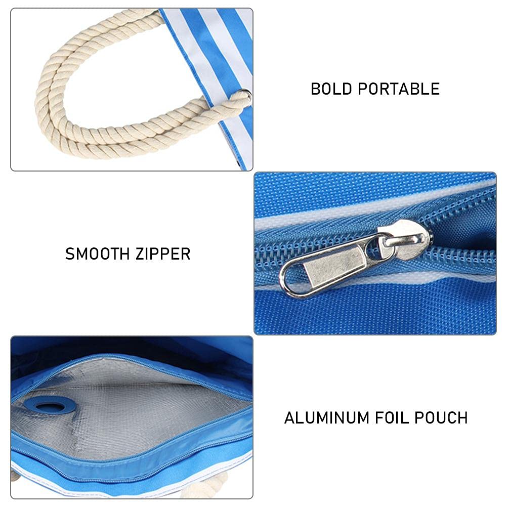 Fourre-Tout à vin de Plage, Sac de Plage Portable avec Sac d'isolation Thermique caché, Sac de Refroidisseur de vin, Cadeau Parfait pour Les Amateurs de vin, dégustation de vin, fête