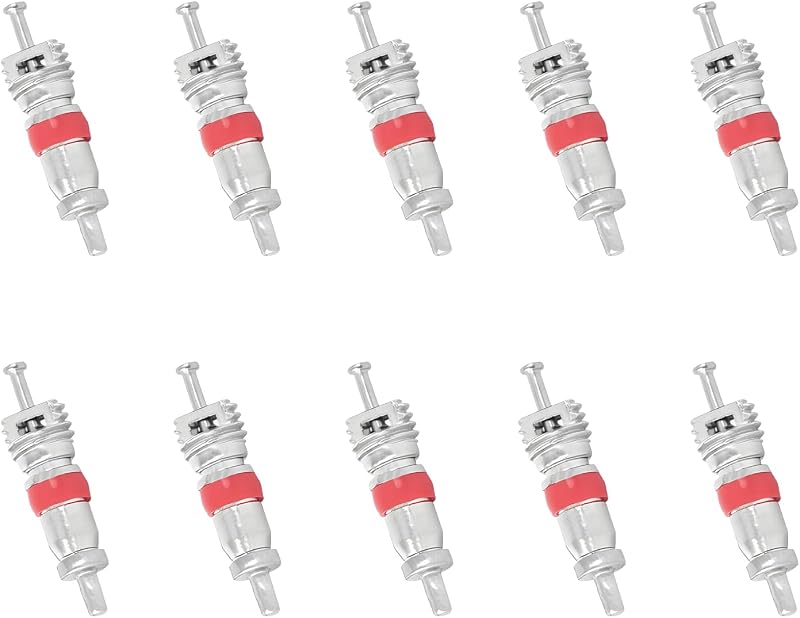 10 PCS Tire Valve Core, Premium Valve Stem Core Part Replacement, TPMS Safe Vehicle Tyre Valve Cores Tool Universal for Most Automotive Motorcycles Bicycles Air Conditioning