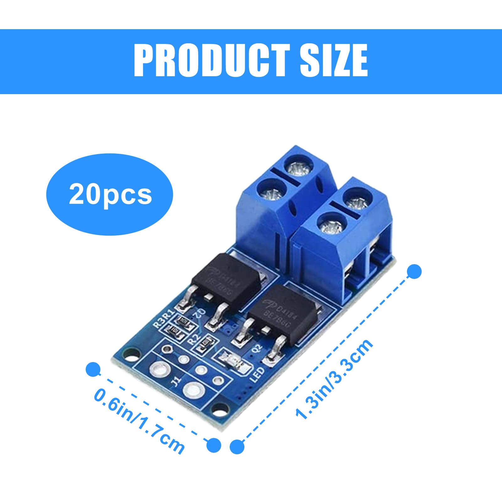 Modulo Driver MOSFET 20 moduli 5V-36V 15A (max 30A) 400W PWM Regolatore Switching