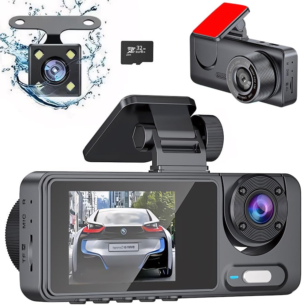Mastery Brand DashCam WiFi Dual 4K/1080P - Cámara para Auto Delantera y