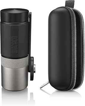 WACACO Exagrind with Protective Case Bundle - Portable Coffee Grinder & Storage Set for Travel