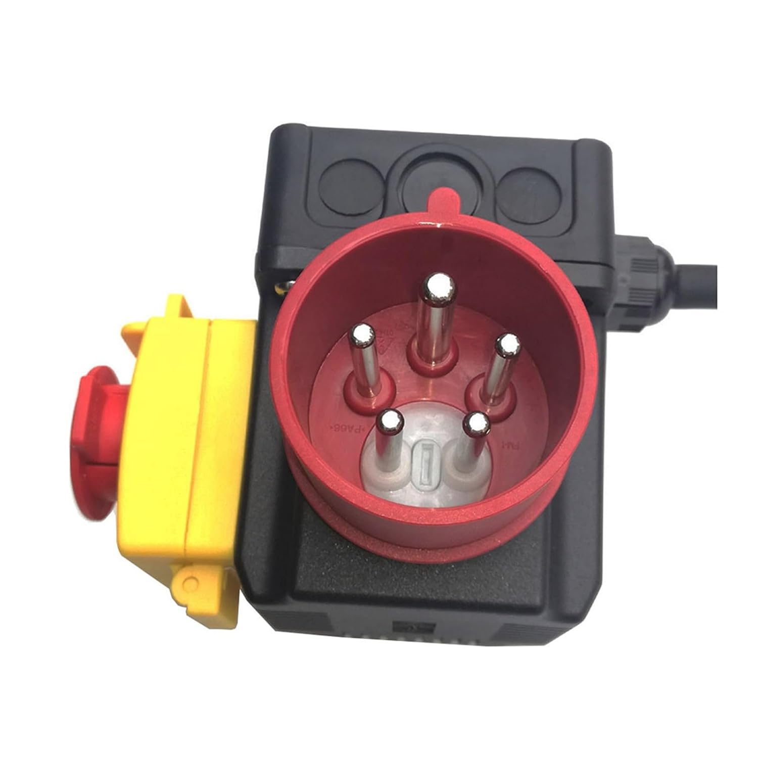 Emergency Stop Switch KOA1L 2 in 1 Electromagnetic Emergency Stop Pushbutton Switches with 3P+N+E 5P Industrial Socket