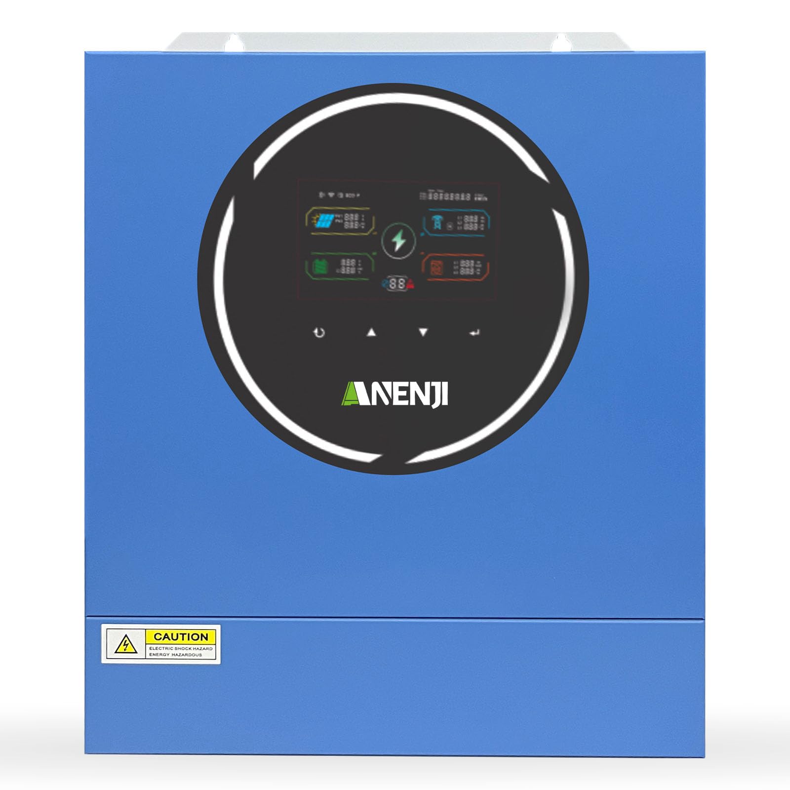 4200W Inverter Ibrido 24V Inverter Fotovoltaico a Onda Sinusoidale Pura, Tensione a Circuito Aperto Fotovoltaico 60–500 Vcc Dispone di Due Porte di Uscita Integrate e un Modulo WiFi