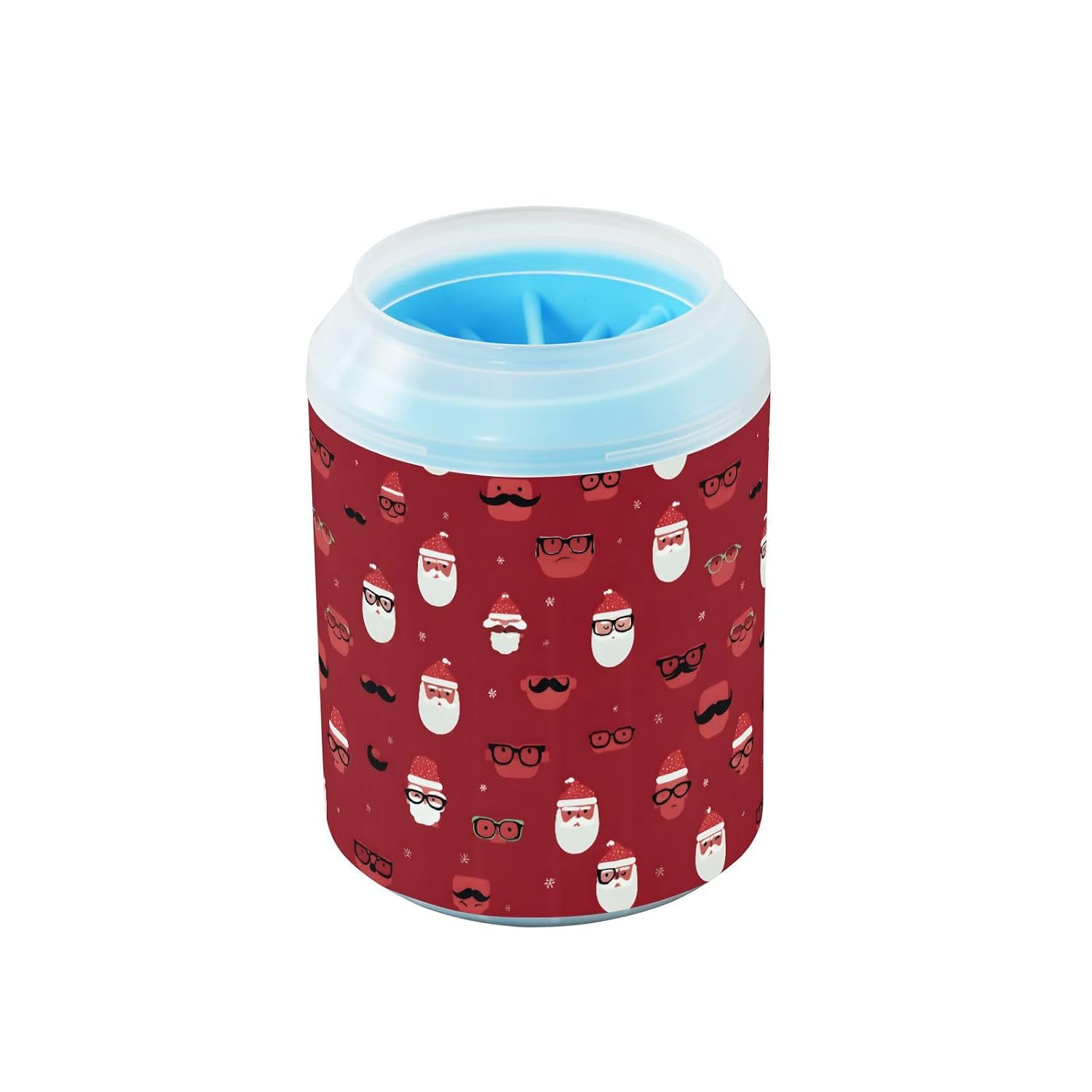 susiyo Mustaches Santa Hats Printed Dog Paw Cleaner Portable Dog Paw Washer Pet Foot Cleaner Small Medium Large Dogs and Cats