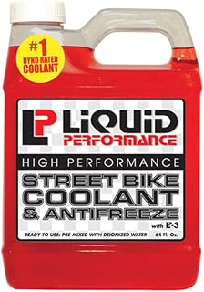 Liquid Performance Street Bike Coolant & Antifreeze 64oz - Superior Heat Transfer, Rust Protection