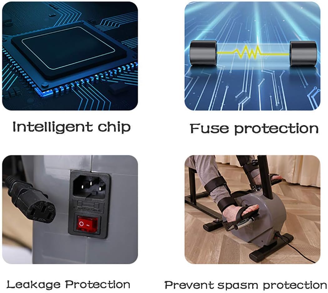 Electronic Physical Therapy Rehabilitation Bike, Indoor Pedal Exerciser, Adjustable Resistance Arm & Leg Fitness Training Machine for Handicap, Disabled and Stroke Survivor