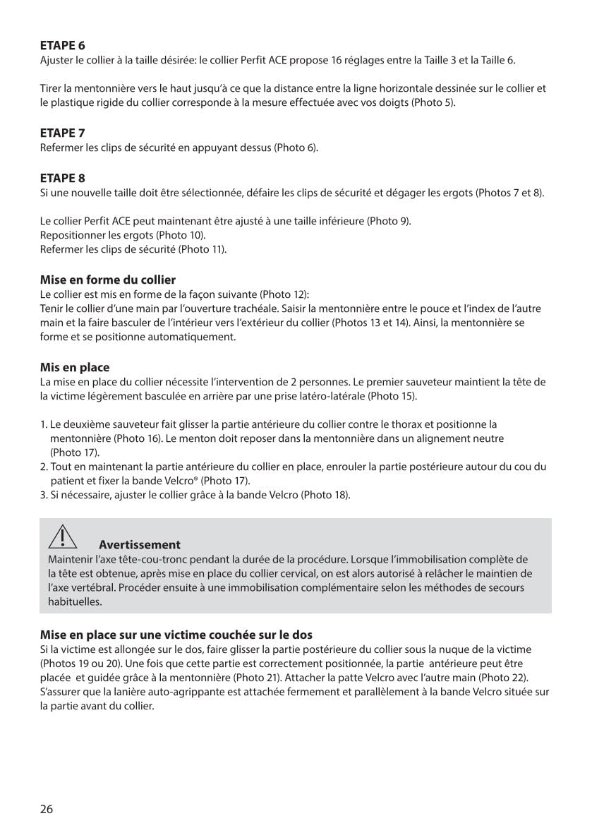 Ambu Collier Cervical Perfit Ace Réglages