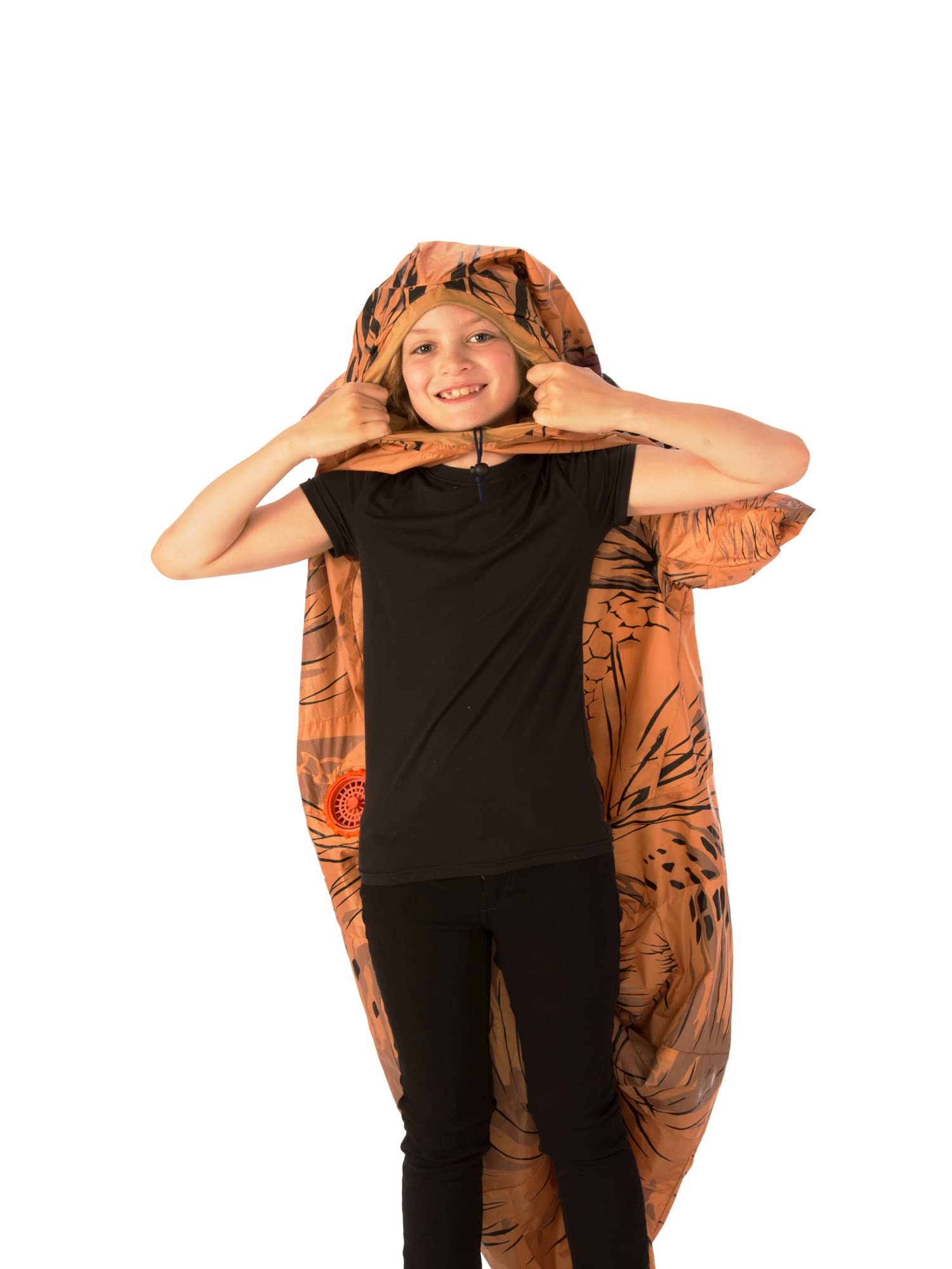 Rubies Disfraz T-Rex Hinchable para niños y niñas, Traje inflable, Talla única infantil, Oficial Jurassic World para Navidad, Carnaval, Halloween, Cumpleaños