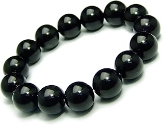 【hinryo】 6mm～20mm A オブシディアン レインボーオブシディアン ブレスレット 鑑別済・本物保証 アメリカ産 天然石 パワーストーン (14mm 30601E 内径17cm)