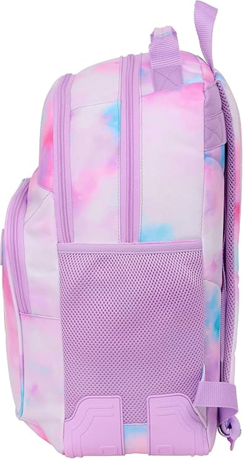 Zaino Scuola primaria Tondo K pop Idols Stars Rumi Mira Zoey | Personaggi Anime | per Bambina + Astuccio 3 piani + astuccio zip + Diario 2026/2027 + 7 penne a scatto e portachiave pailettes