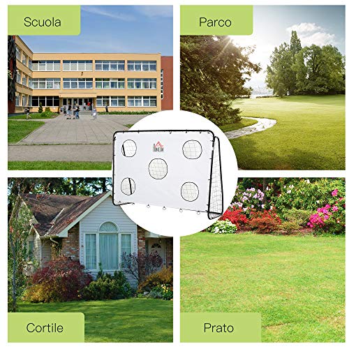 HOMCOM Porta da Calcio per Bambini e Adulti con