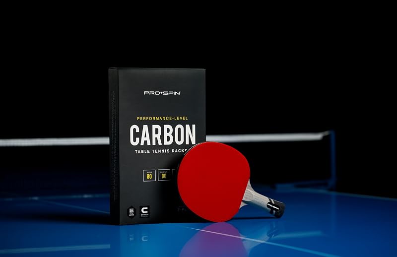 PRO-SPIN ITTF Verseny Pingpong Ütő Szénszálas Lappal és Prémium Gumival