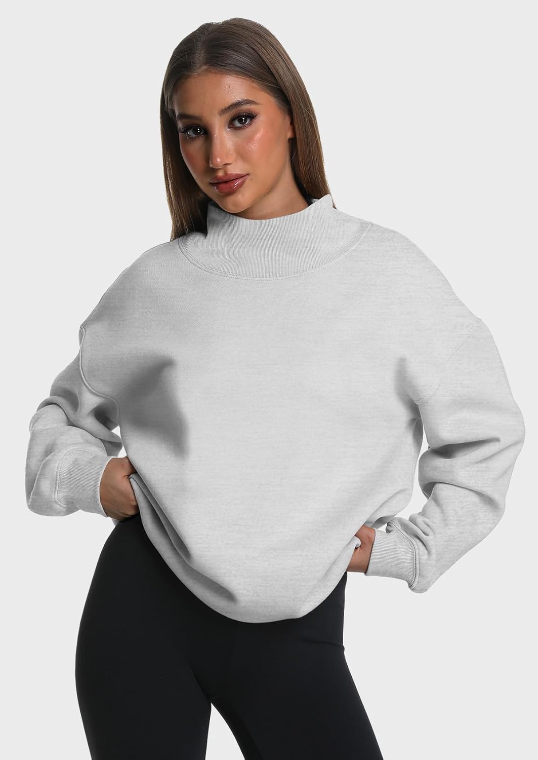 Kottke Womens Oversized Sweatshirts Turtleneck Pullover Long Sleeve Hoodies Tops Fall Fashion Outfits Clothes
