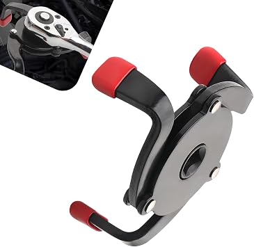 Oil Compartment Filter Wrench, 45# Steel 2.36 Inch-3.74 Inch Adjustable Anti-skid One Way Power 3-Jaw Dismantle Ball Filter Wrench, Portable Accessory, for Most Cars Black