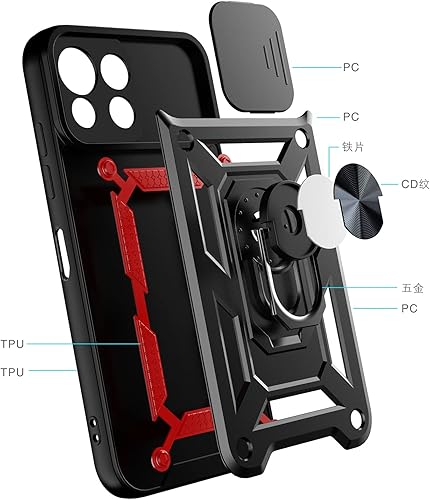 Vista 136 de Carcasa de soporte compatible con Motorola Razr 2023, con cubierta deslizante para lente de cámara compatible con Motorola Razr 40 5G 2023 XT2323-1