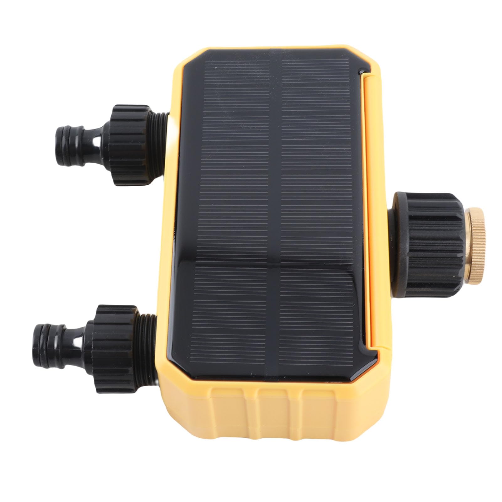 Tonysa Timer di Irrigazione a Energia Solare, Controller di Irrigazione Intelligente con Ritardo della Pioggia, Doppio Prese, Timer di Annaffiatura Automatico per Giardino, Cortile, Balcone, Sistemi
