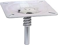 Shoreline Marine Plated Boat Seat Mount - 360° Swivel Zinc-Plated Stainless Steel Pedestal for Fishing Boats