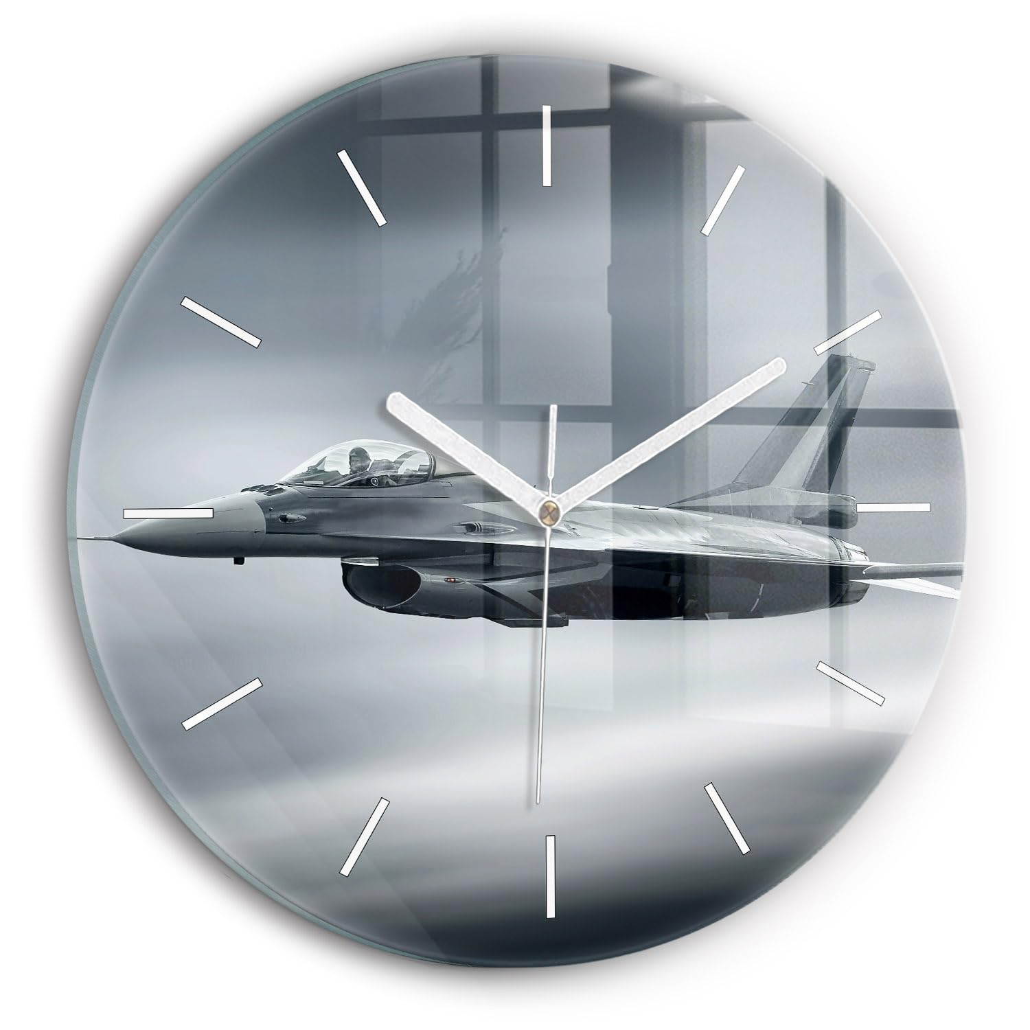 Horloge de qualité supérieure Wallfluent 30 cm en verre au design moderne