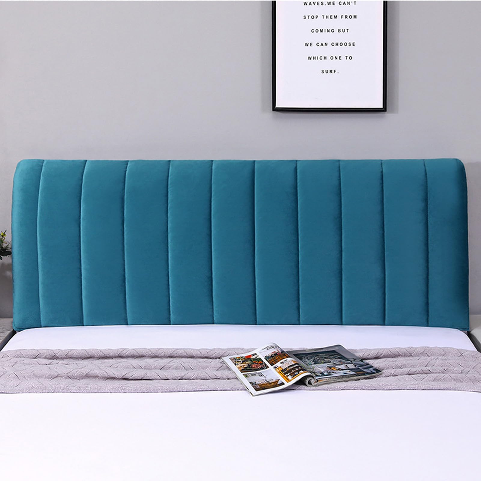 Stretch-Kopfteilbezug Für Bett – Dehnbare Hülle Gegen Staub, Passt Auf Gepolsterte Kopfteile Bis 65 Cm