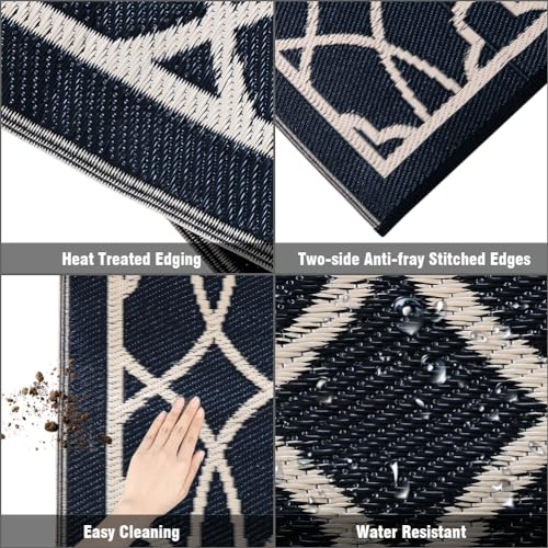 Pendolr-5×8-Outdoor-Rug-Waterproof-Carpet-Patio-Rug-Outdoor-Plastic-Straw-Rug-Camping-Rug-Reversible-Outside-Outdoor-Area-Rug-for-Balcony-Deck-Backyard-RV-Picnic-Beach-BlackBeige-01 Pendolr 5×8 Outdoor Rug Waterproof Carpet Patio Rug Outdoor Plastic Straw Rug Camping Rug Reversible Outside Outdoor Area Rug for Balcony Deck Backyard RV Picnic Beach BlackBeige 01