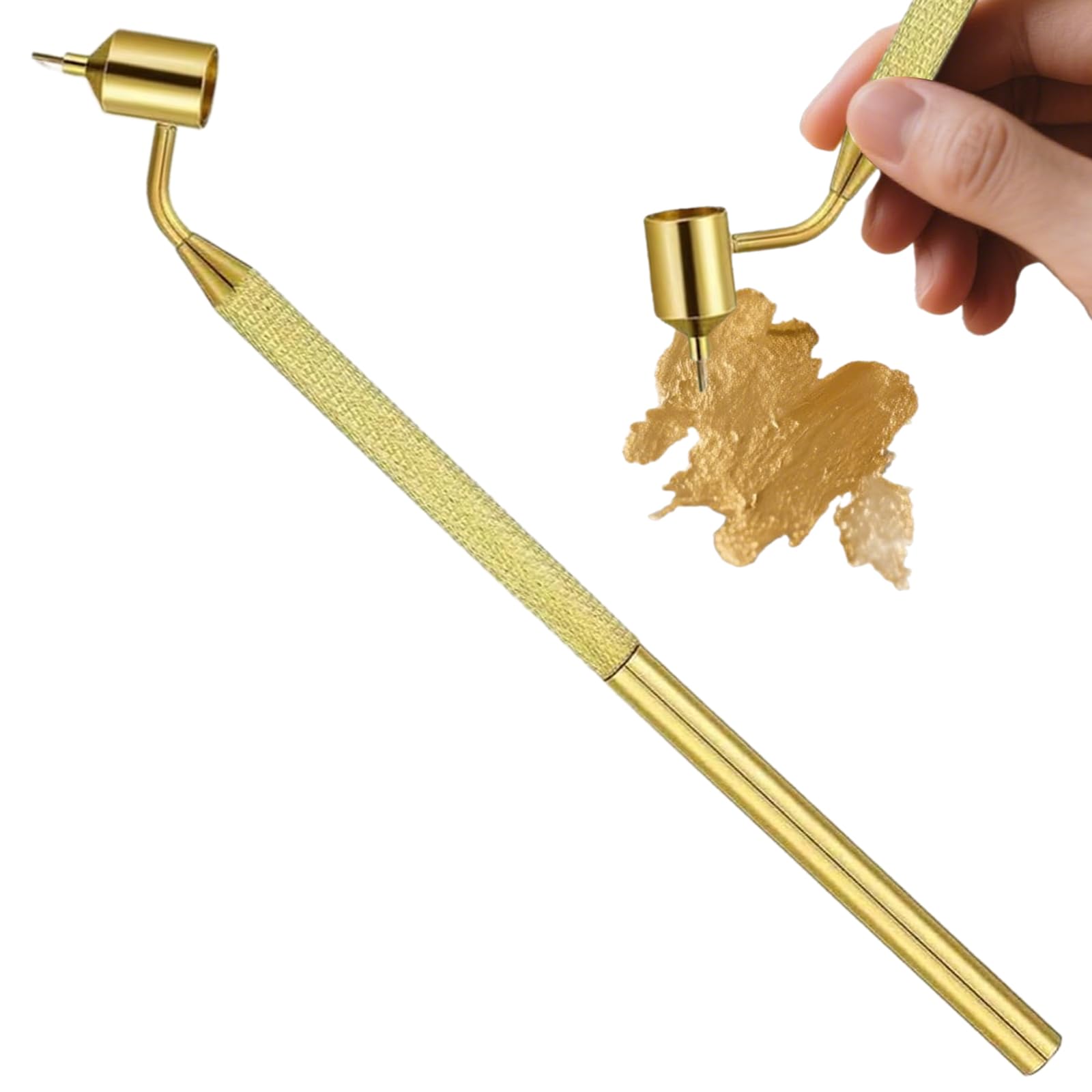 UEKPDM Fluid Writer Pen, Aluminium Fine Line Painting Tool, 20cm