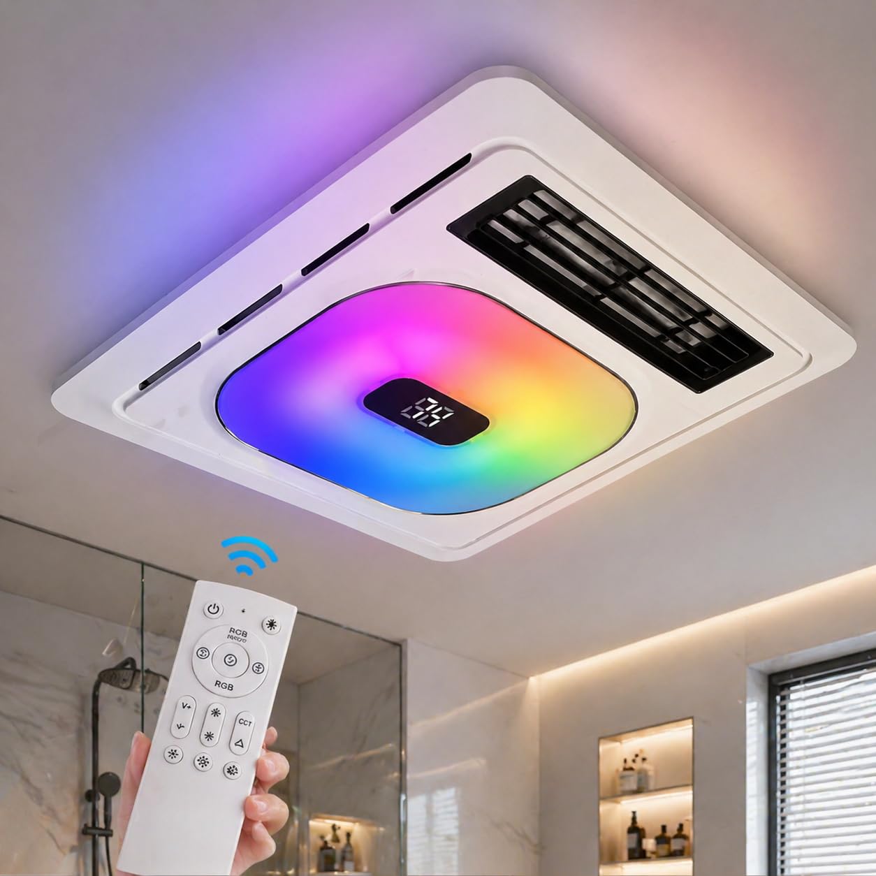 Photo 1 of ScaleBelly Bathroom Exhaust Fan with Heater, Light & Bluetooth