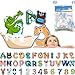 Baby Badespielzeug, 36 Baby Spielzeug Schaumstoff Buchstaben und Zahlen Schwimmendes Alphabet Badespielzeug mit Organizer Tasche für Kinder Baby Badezimmer Buchstaben Wasserspielzeug